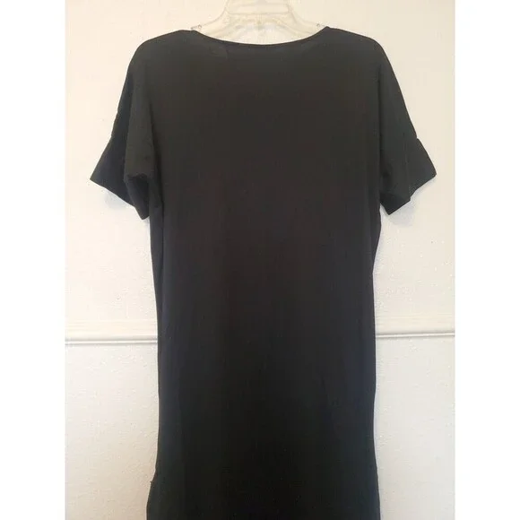 Lemaire Straight Slip Dress Black Designer Cotton Womens Size Medium - Picture 14 of 16